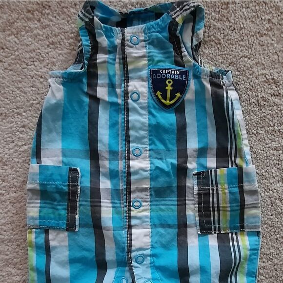 Only One You by Carter's "Captain Adorable" bib overalls - Picture 1 of 3